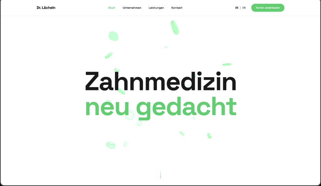 Zahnarztpraxis Eschweiler Website Vorschau